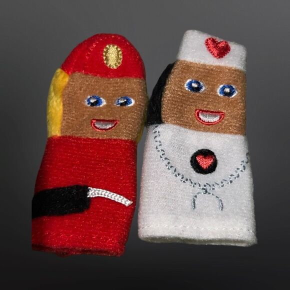 Lot of 21 Finger Puppets Animals & People Fireman Shark Bride Groom Turtle Frog - Picture 5 of 8